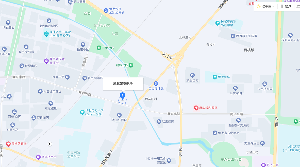 河北深安电子公司位置地图